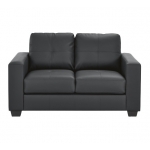 Nola Pu leather 2 Seat Black Sofa